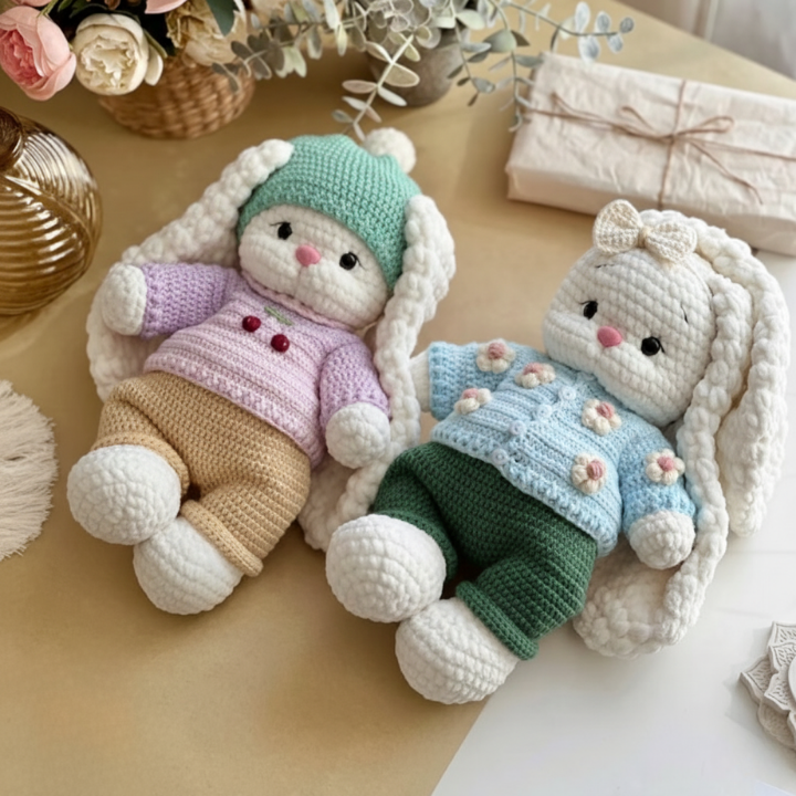🐇 Mila le Lapin – Ensemble de Patrons Crochet 2-en-1🇫🇷