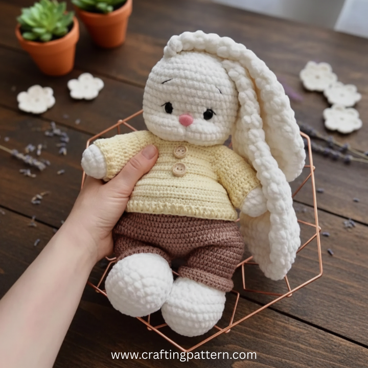 🧶 Conejita Bella + Outfit a Crochet – 2 Patrones en 1 🇪🇸