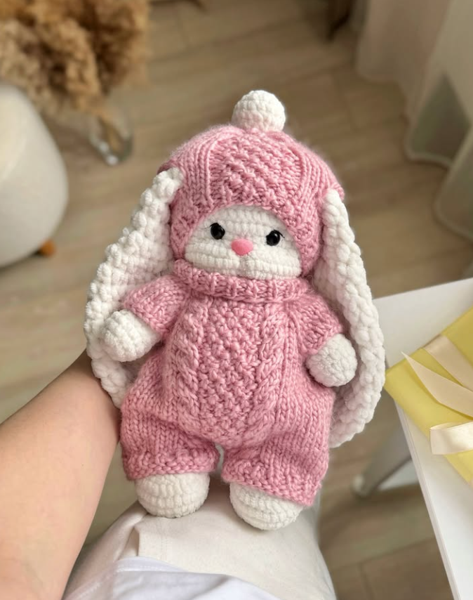 🐇 Sophie  le Lapin – Ensemble de Patrons knitting 2-en-1🇫🇷