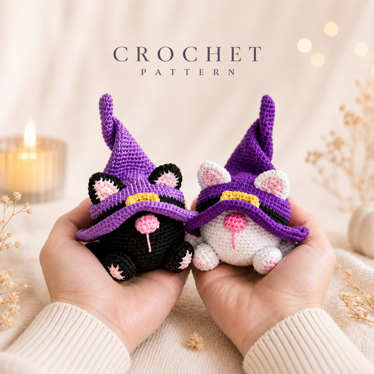 Halloween Crochet Cats Gnome Pattern PDF